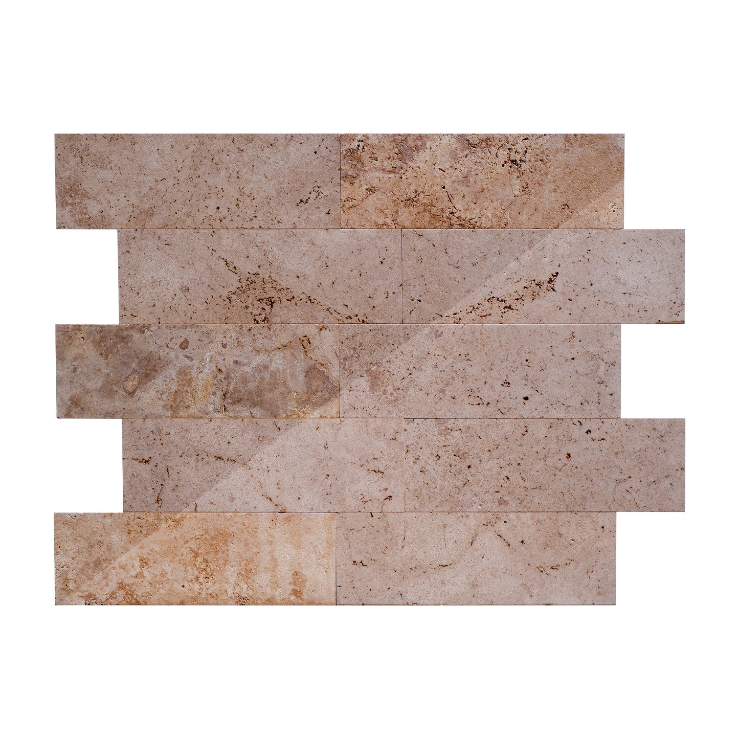 piastrelle in pietra naturale travertino noce 20x61cm di stone art
