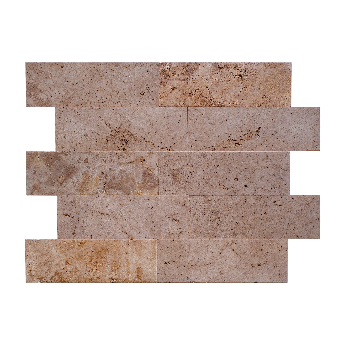 piastrelle in pietra naturale travertino noce 20x61cm di stone art