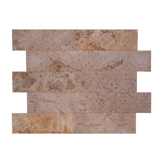 piastrelle in pietra naturale travertino noce 20x61cm di stone art