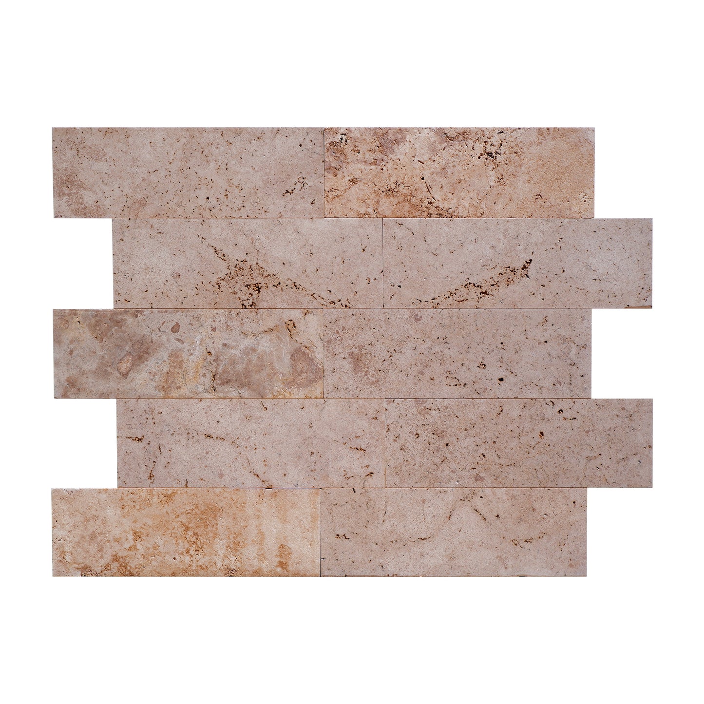 piastrelle in pietra naturale travertino noce 20x61cm di stone art