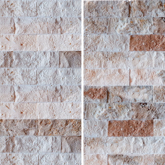 Piastrelle Pietra Splitface Travertino 2x7,5x20,3cm | 0,33MQ