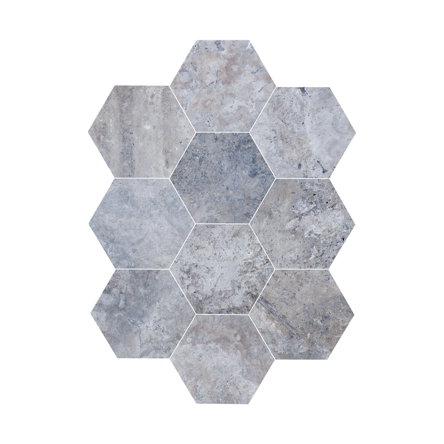 Piastrelle ESAGONO Pietra Naturale Travertino (0,62mq)