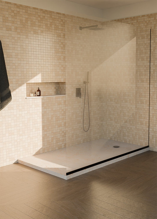 Piatto doccia Bagno in Pietra Marmo Bianco di Orosei | Stone Art