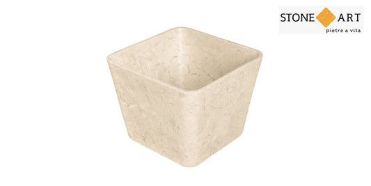 Lavabo bagno da appoggio in MARMO bianco 40x40x30h | Stone Art
