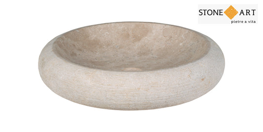 Lavabo bagno da appoggio in MARMO D.55 h.12 cm | Stone Art