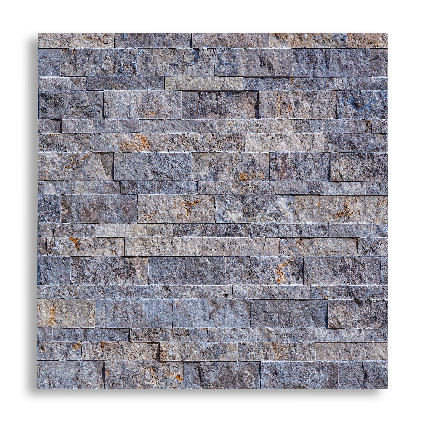 Piastrelle Pietra Splitface Travertino Silver Assemblato | Stone Art - STONE ART