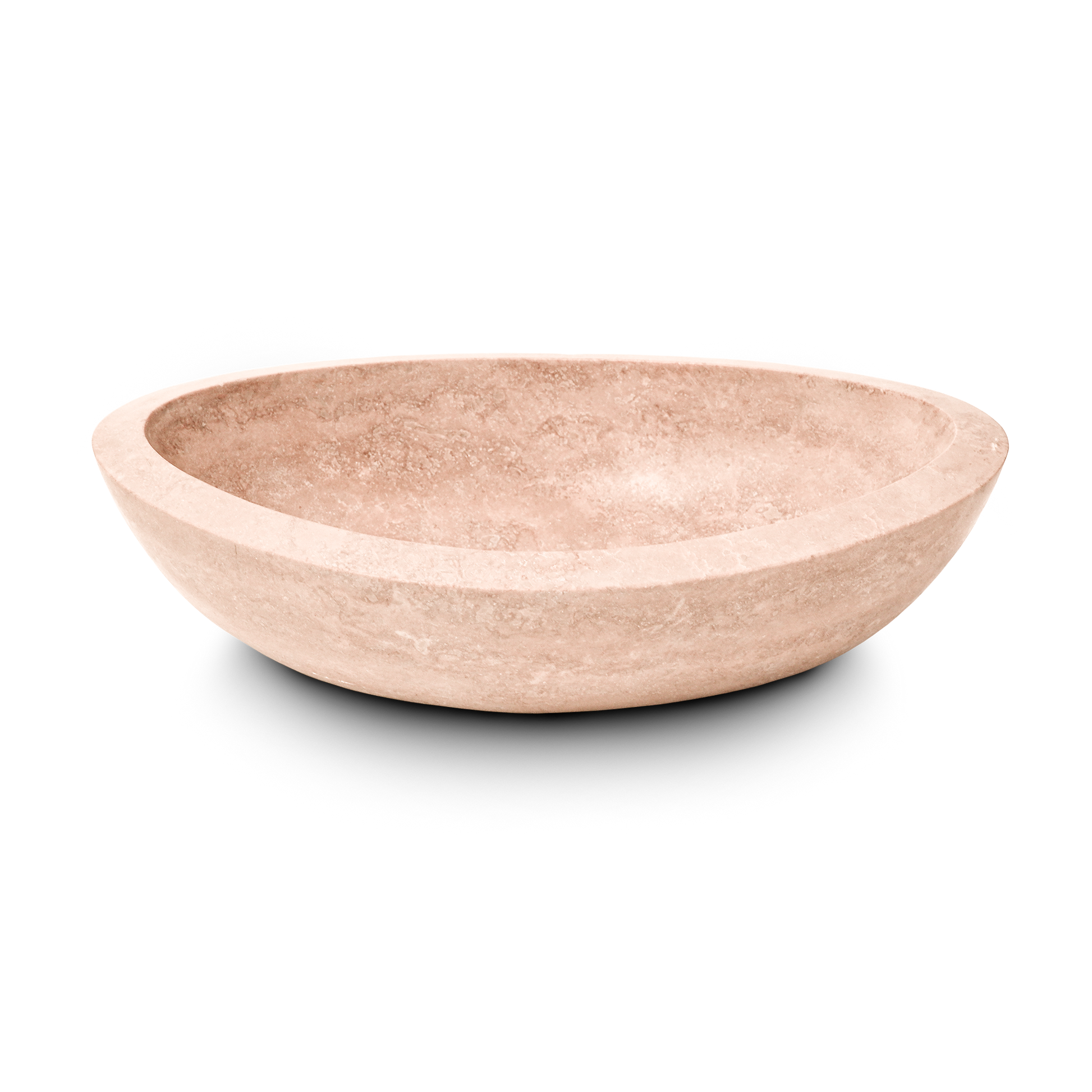 Lavabo bagno da appoggio Ovale in Travertino Chiaro 35x55x15 cm | Stone Art