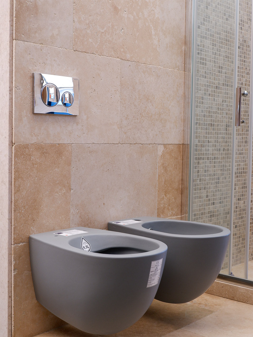 parete bagno Piastrelle Pietra Travertino Chiaro Light 1,2x40,6x61 cm | Stone Art
