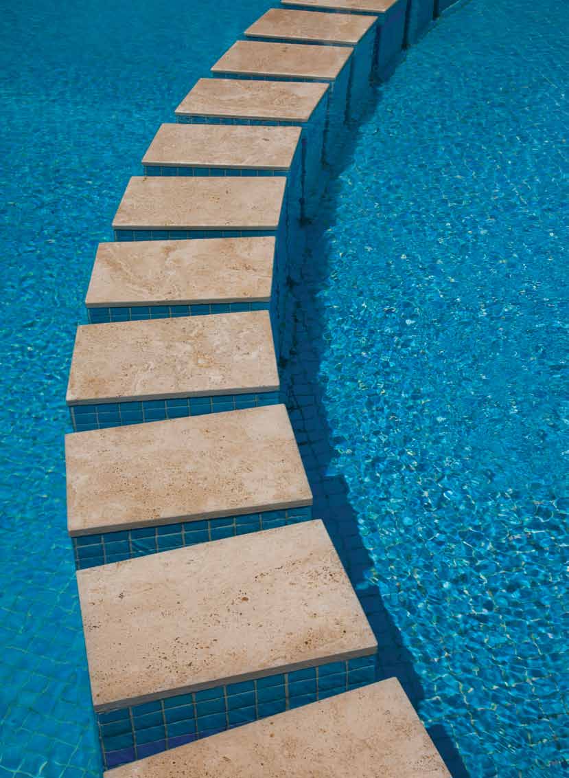 piscina Piastrelle Pietra Travertino Chiaro Light 1,2x40,6x61 cm | Stone Ar