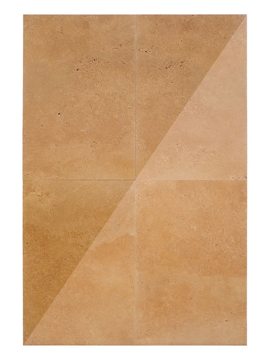 piastrelle in pietra naturale spazzolata travertino marrone noce di grande formato dimensioni 61x91cm di stone art