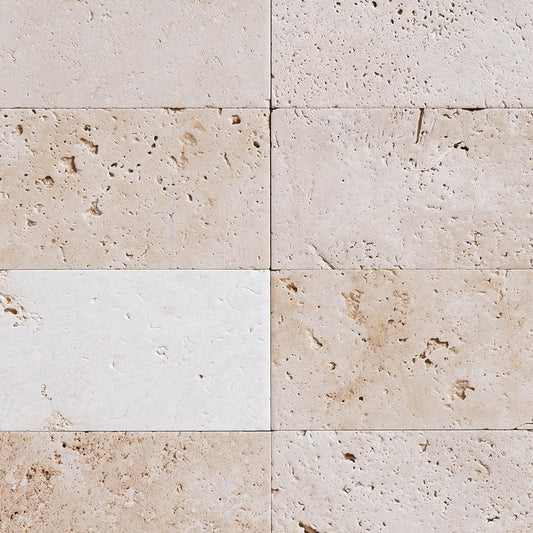 Piastrelle Pietra Travertino Chiaro 1x10x30 cm (0,3mq)