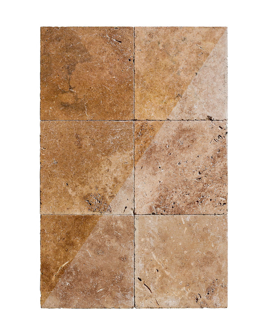 Piastrelle Pietra Travertino Noce 1,2x40,6X40,6cm | Stone Art