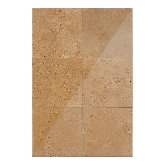 Piastrelle Pietra Travertino Noce 1,2x40,6X40,6cm (1mq)