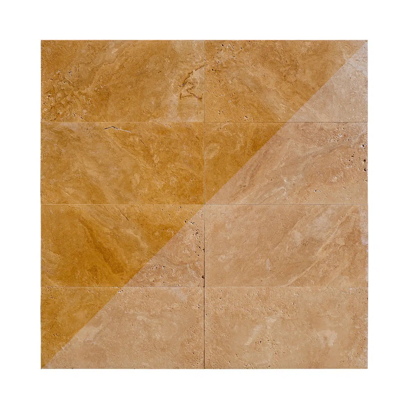 piastrelle in pietra naturale travertino marrone Noce formato rettangolare di dimensioni 30,5x61cm di Stone Art