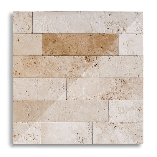 Piastrelle Pietra Travertino Chiaro Light ST 1x10xFL | Stone Art