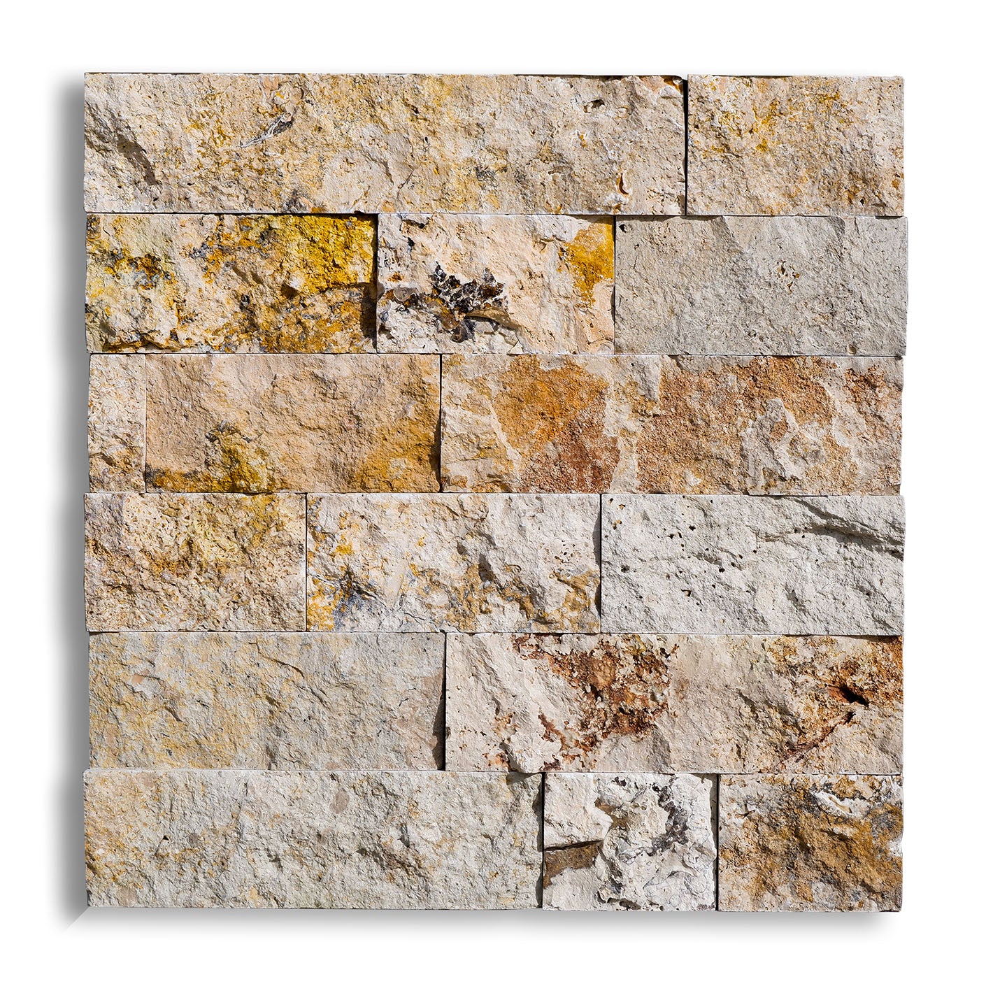 rivestimento parete in pietra travertino country naturale spaccata ideale per esterno e interno con altezza 10cm