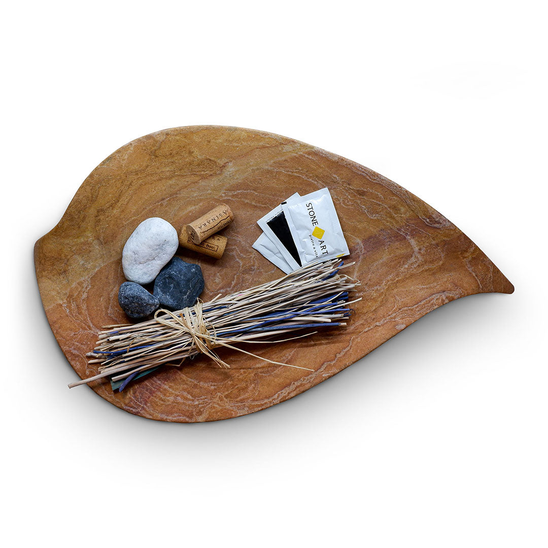 Centrotavola Svuotatasche grande in Pietra Travertino Marmo | Stone Art