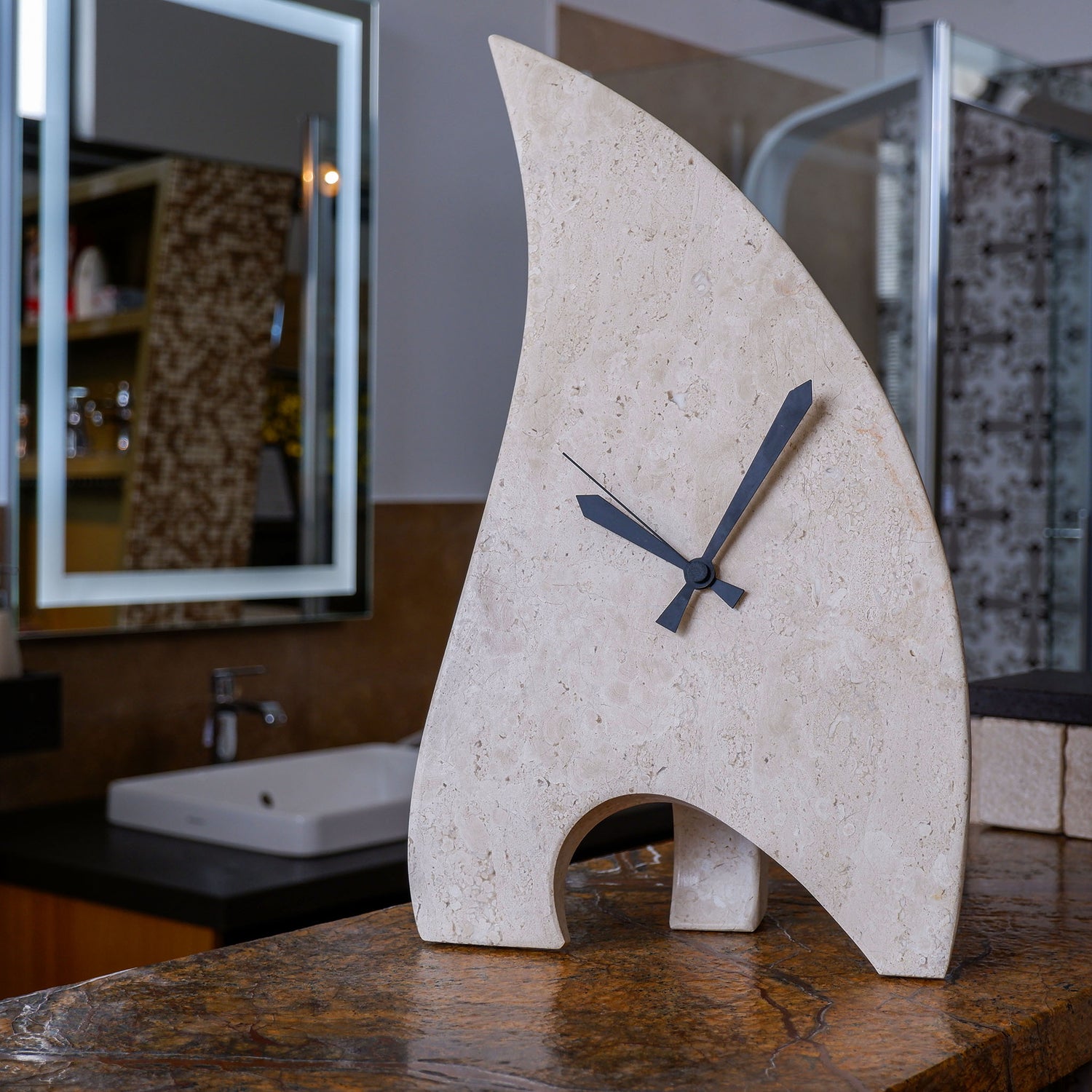 Orologio in pietra naturale marmo copertina collezione oggettistica