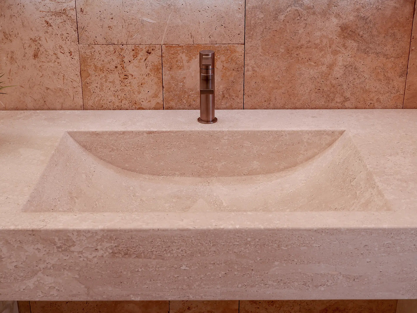 Mobile Bagno OROSEI lavabo monoblocco in pietra | Stone Art