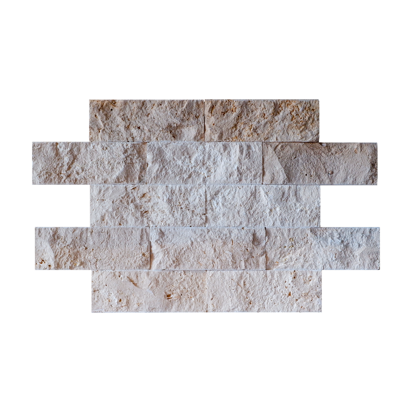 Piastrelle Pietra Splitface Travertino 2x7,5x20,3cm | 0,33MQ
