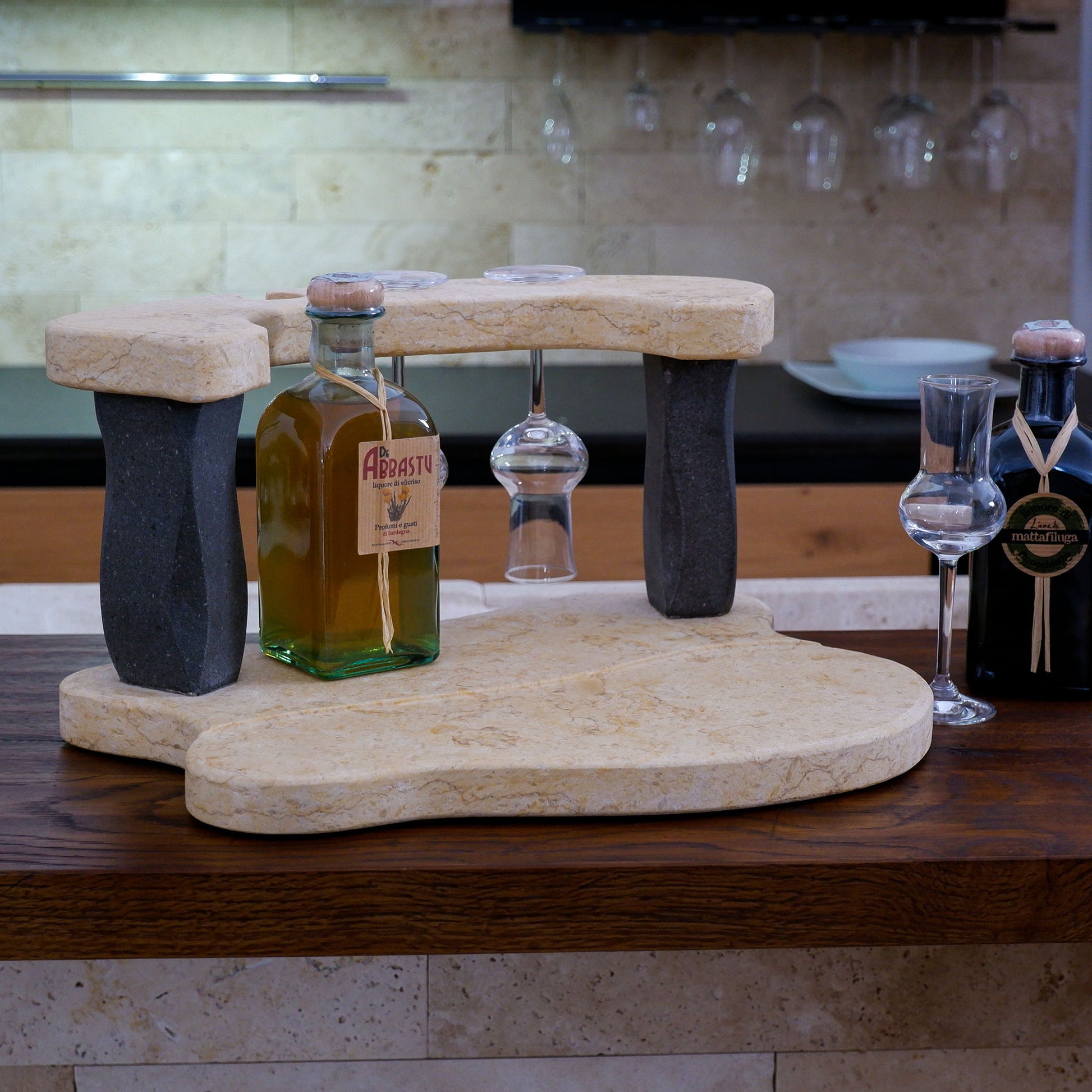 Portabottiglie Grappa e Liquori in pietra naturale | Stone Art
