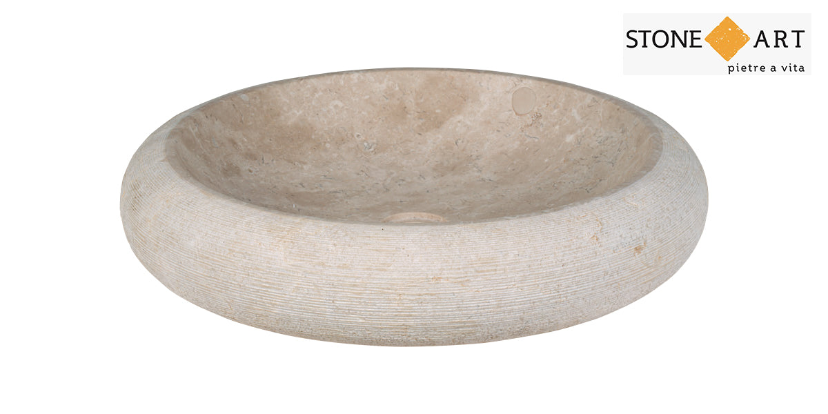 Lavabo bagno da appoggio in MARMO D.55 h.12 cm | Stone Art