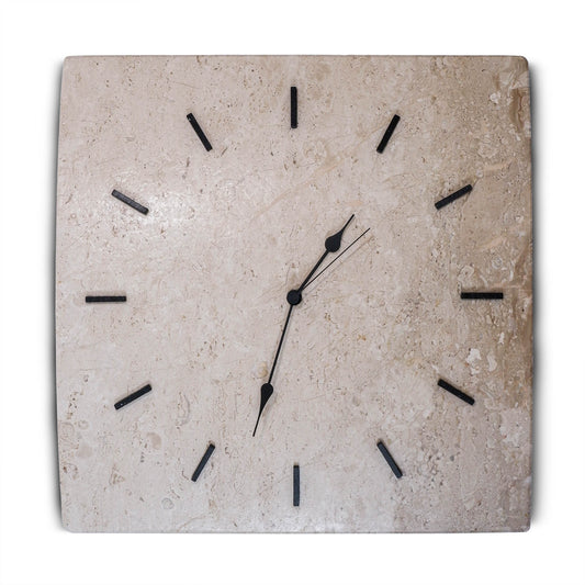 Orologio da parete in pietra Marmo Bianco di Orosei | Stone Art