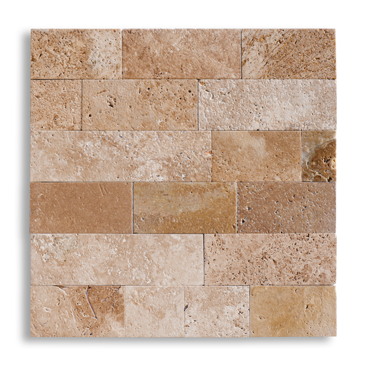 Piastrelle Pietra Travertino Noce 1x10xFL | Stone Art - STONE ART