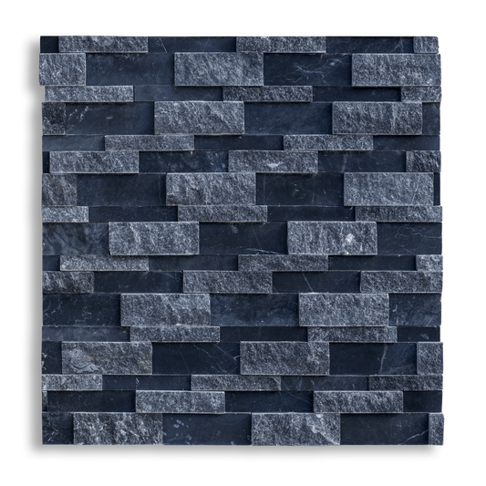 Piastrelle Pietra Splitface Marmo Nero Assemblato patinato | Stone Art - STONE ART