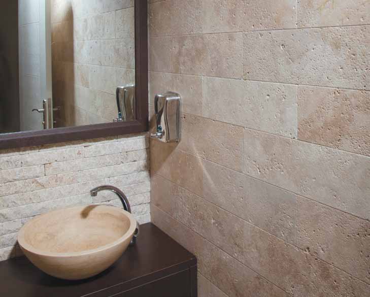 Piastrelle Pietra Travertino Chiaro 1x10x30 cm (0,3mq)