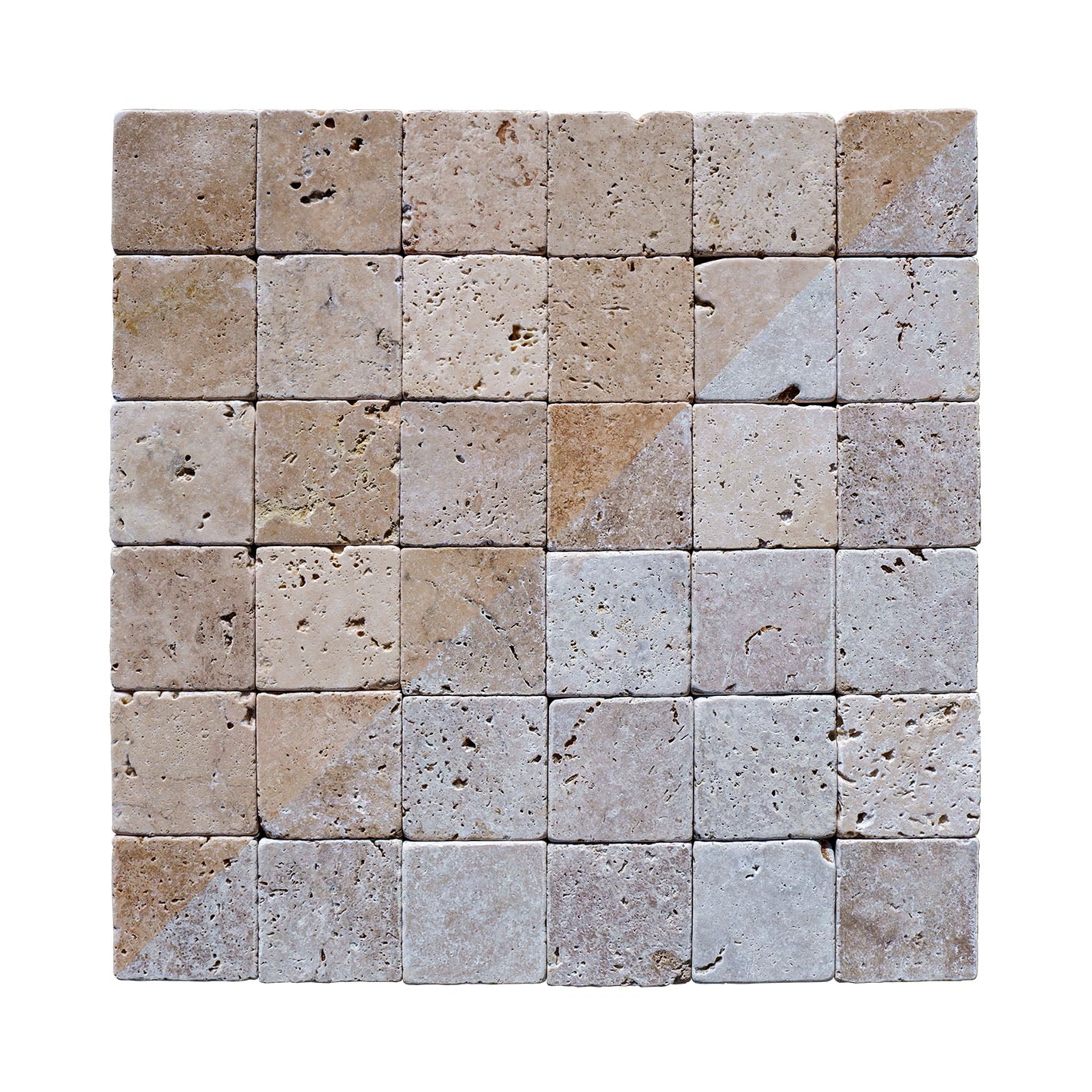 piastrelle per pavimenti e pareti in pietra naturale 10x10x1cm (0,5mq) travertino beige