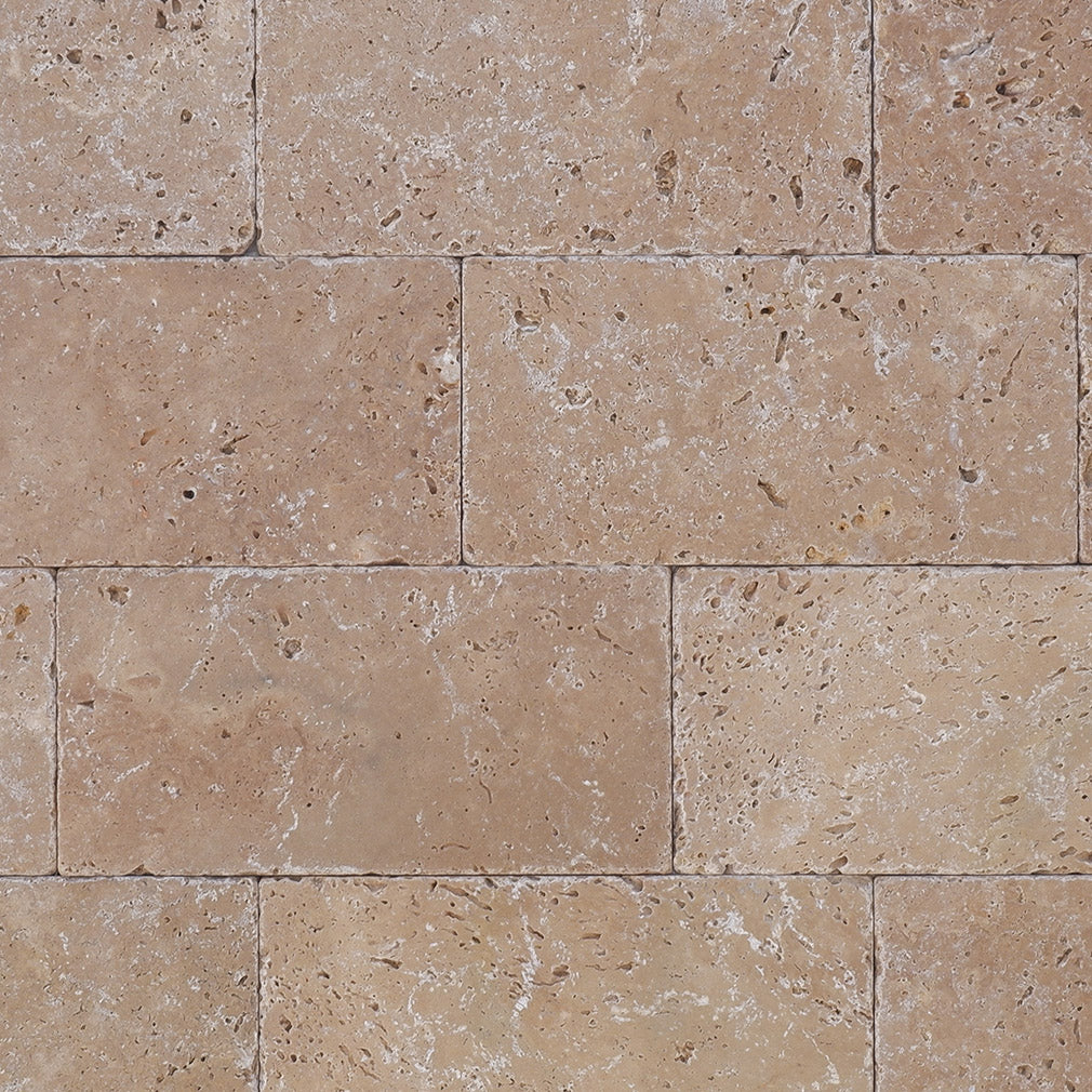 dettaglio Piastrelle Pietra Travertino Noce 1x10x20 cm | Stone Art