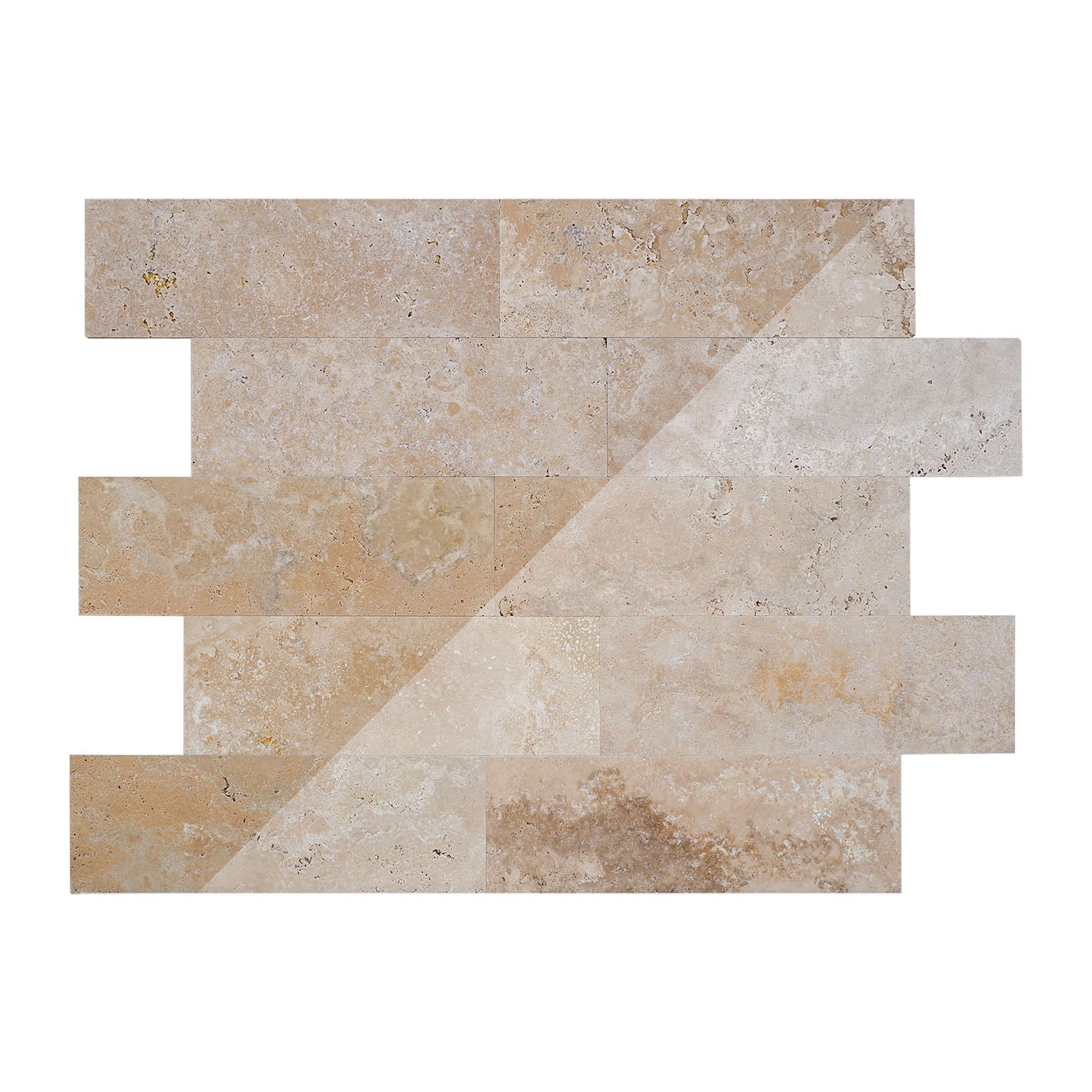 Piastrelle Pietra Travertino Chiaro Light 1,2x20,3x61cm | Stone Art