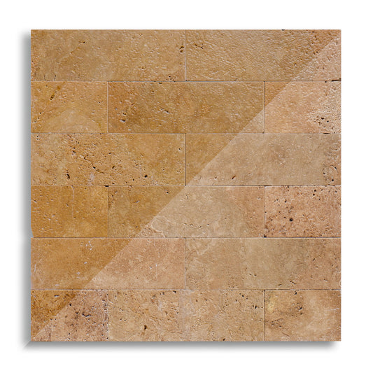 Piastrelle Pietra Travertino Noce 1x10x30 cm | Stone Art
