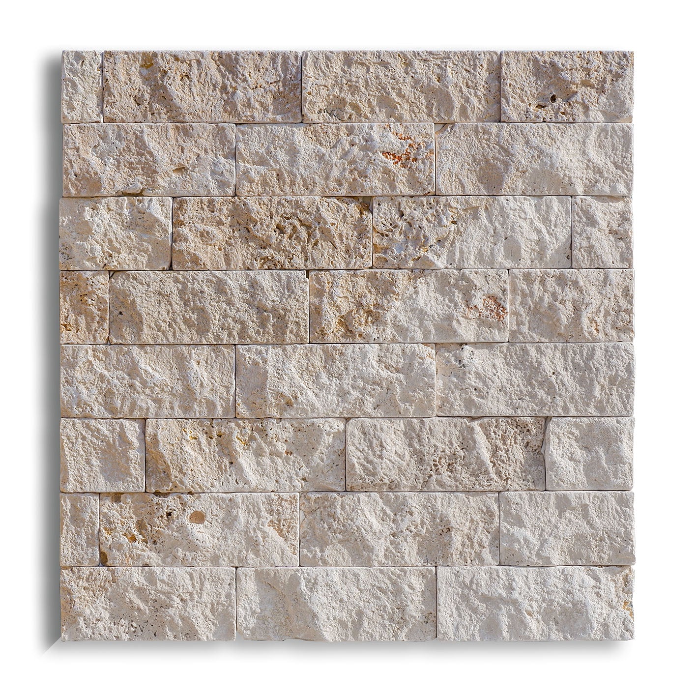 Piastrelle Pietra Splitface Travertino Chiaro Light 1x7,5x20,3 cm | Stone Art