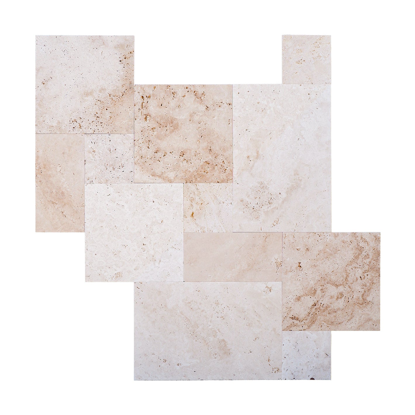 Piastrelle Opus Romano Pietra Travertino Chiaro Spazzolate | Stone Art