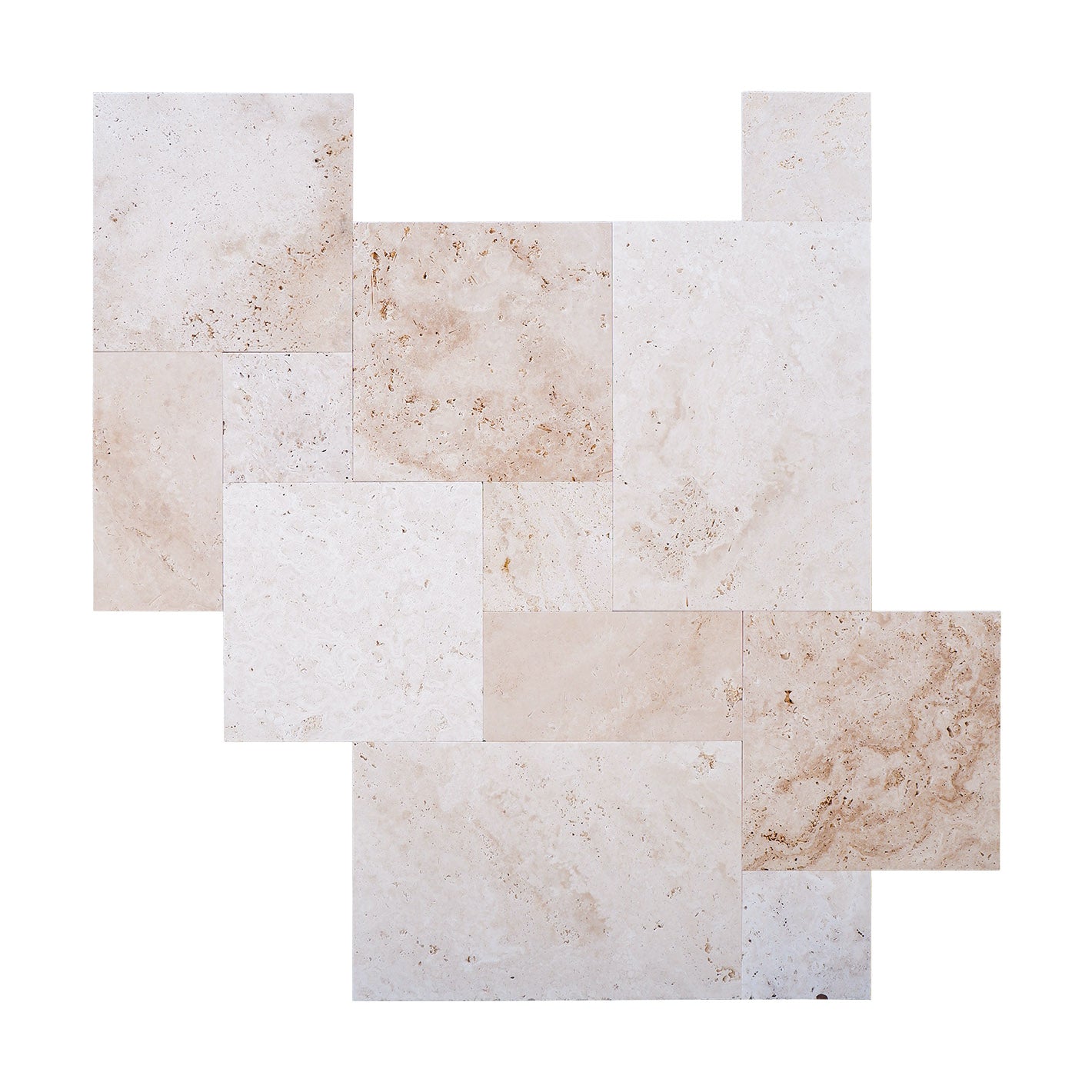 Piastrelle Opus Romano Pietra Travertino Chiaro Spazzolate | Stone Art