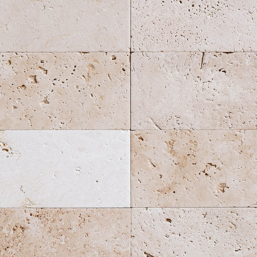 Piastrelle Pietra Travertino Chiaro 1x10x30 cm (0,3mq)