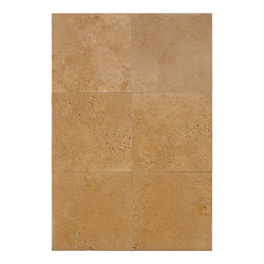 Piastrelle Pietra Travertino Noce 1,2x40,6X40,6cm (1mq)