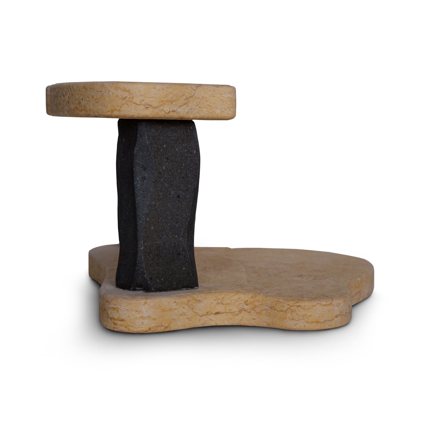 Portabottiglie Grappa e Liquori in pietra naturale vista laterale | Stone Art