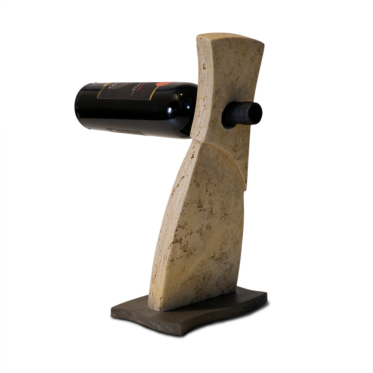 Portabottiglie Vino in pietra Travertino e Basalto | Stone Art